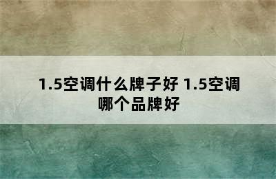 1.5空调什么牌子好 1.5空调哪个品牌好